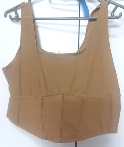 Adult Female Costumes to Hire - Brown Crop Top - M